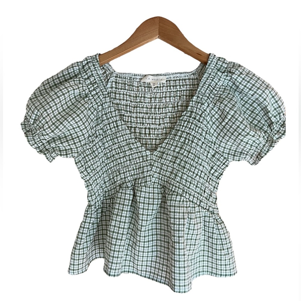 L.A. Hearts from PacSun, short sleeve peplum v-blouse